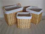 Full willow storage basket with handles