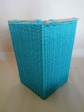 Tapered paper rope basket with wood handles